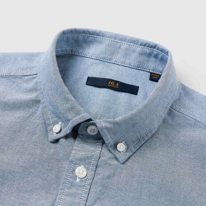hla /海澜之家牛津纺纯色长袖衬衫 海澜之家衬衫