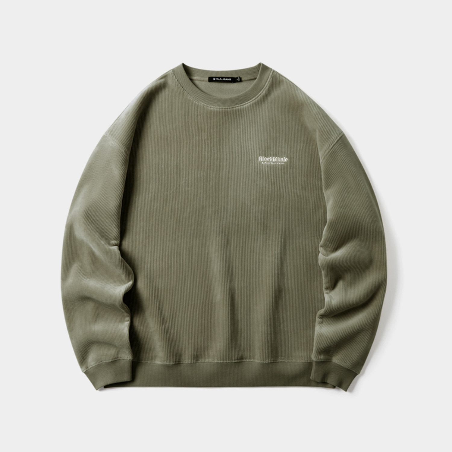 海澜之家旗下黑鲸摇粒绒圆领加绒加厚卫衣2024年冬新套头上衣男