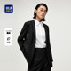 Heilan House lapel collar suit stretch ສີດໍາ
