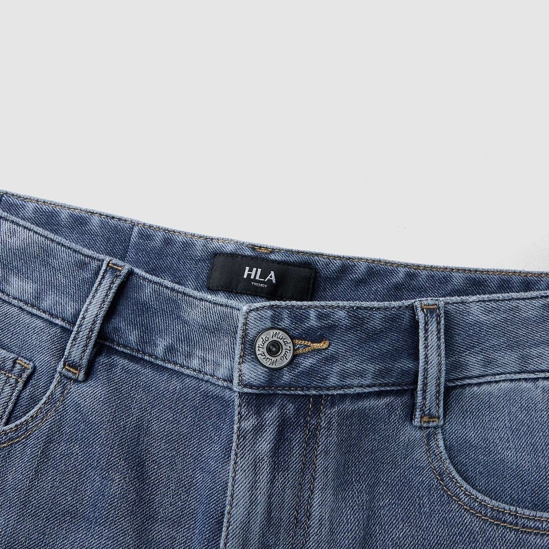 hla /海澜之家中国心牛仔中裤短裤 海澜之家牛仔裤