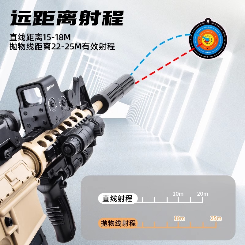 HK416电动连发枪自动水晶玩具cs联动回膛m416突击步抢冲锋软弹枪-图2