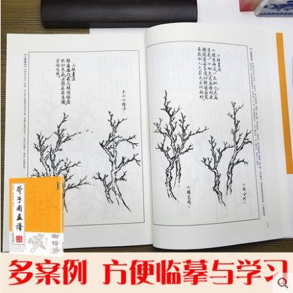 包邮芥子园画谱树谱白话文版墨点美术中国传世山水画写意花鸟画人物画名画工笔画书籍毛笔钢笔绘画国画入门启蒙技法丛书_虎窝淘