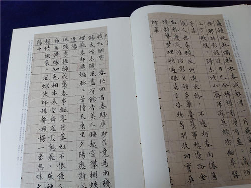 正版 文徵明小楷落花诗 中华经典碑帖彩色放大本 八开文征明楷书毛笔字帖 孙宝文 中华书局 - 图3