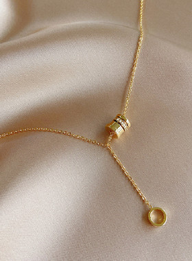 韩国ins潮网红罗马数字钛钢项链网红颈链气质女百搭锁骨链潮短链