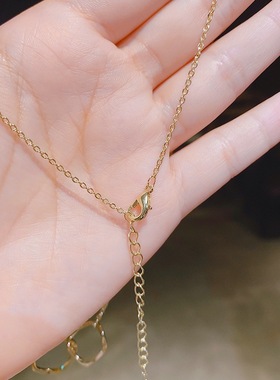 【真金电镀】网环环相扣项链女insins设计感冷淡风锁骨链感