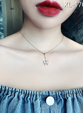 真金电镀蝴蝶百搭轻奢小众锁骨链
