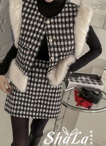 ASHER-J Korea East gate 2023 Winter new womens dress Machia short dress fashion temperament suit