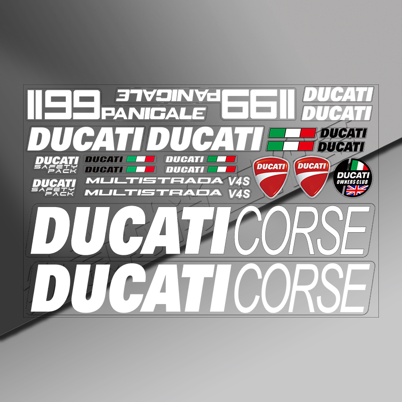 适用ducati scrambler摩托车厂队LOGO杜卡迪贴纸防水保护改装贴花-图2