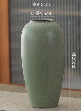 新中式水培陶瓷花瓶花插梅瓶大号大口径干花鲜花复古简约家居摆件