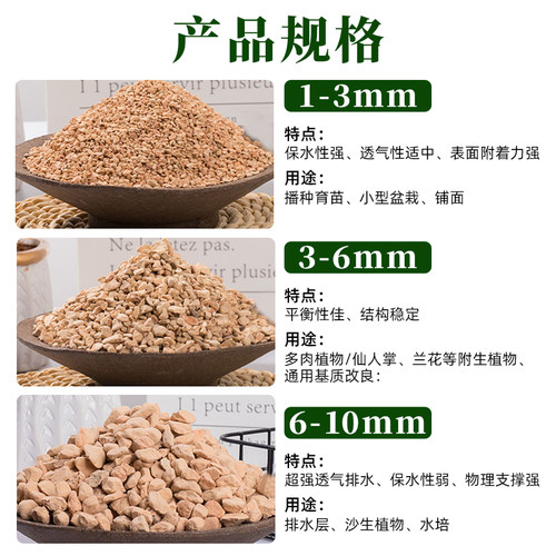 硅藻土颗粒种植介质多肉铺面石君子兰花火烧土媲美赤玉土垫材包邮 - 图1