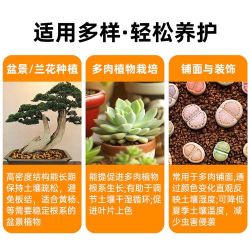 赤玉土日本进口非三本线盆景专用兰花多肉专用土硬质颗粒造景铺面 - 图3