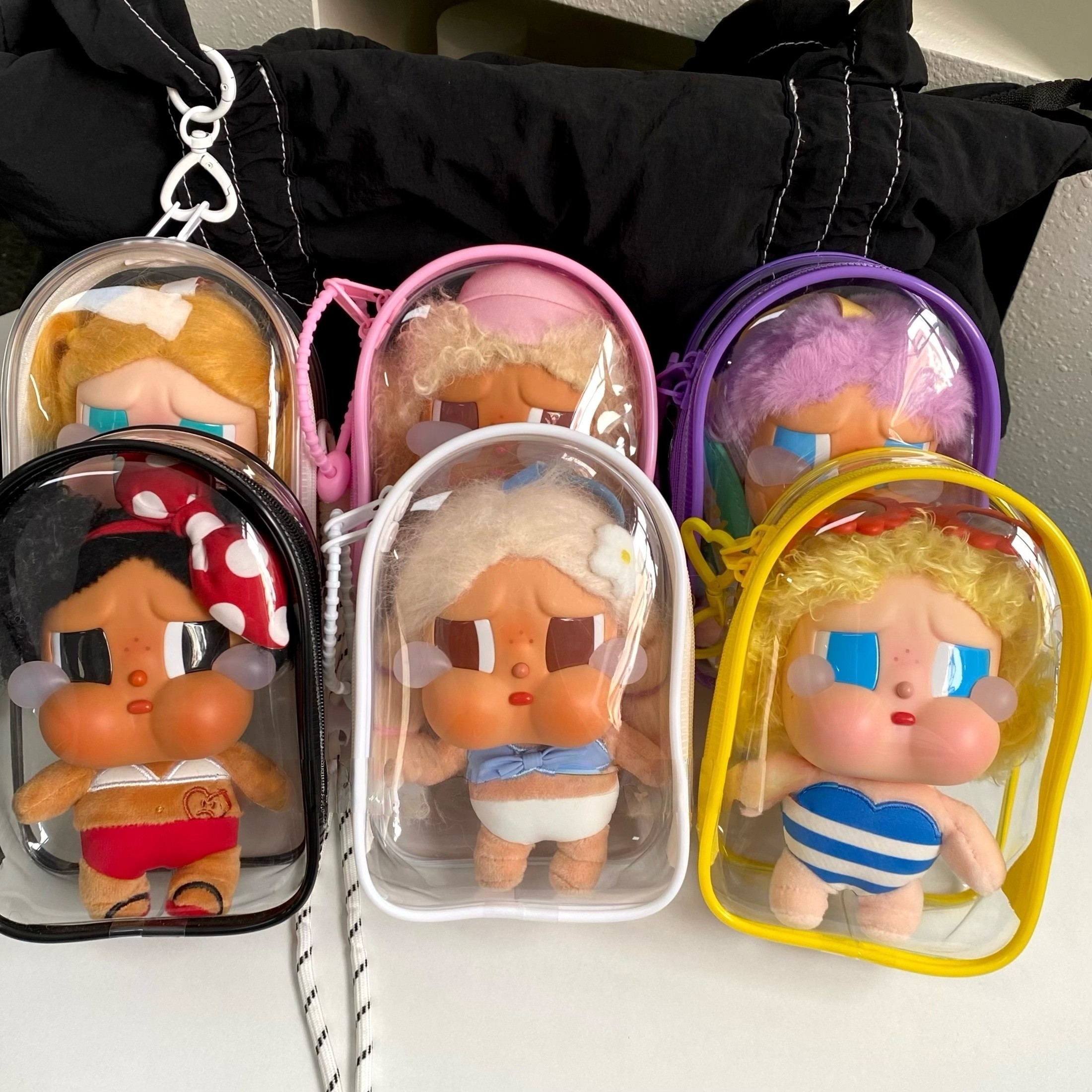 哭娃夏日度假系列保护套 crybaby娃包搪胶毛绒防尘15cm娃包遛娃包,淘宝优惠券,粉丝福利购,淘宝优惠卷