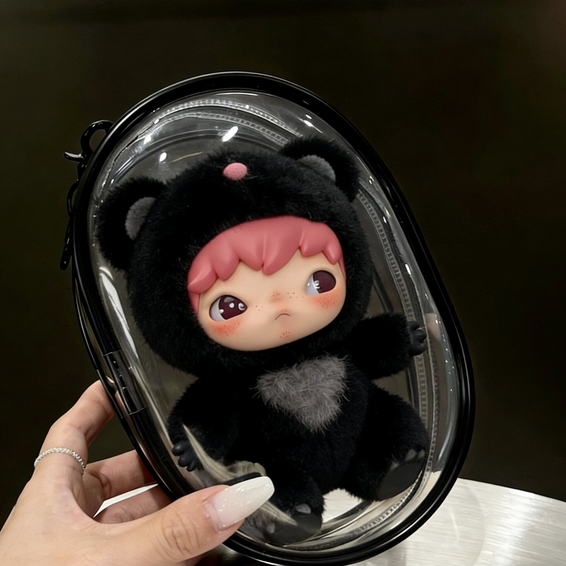 泡泡玛特小野熊Hirono公路日志娃包15cm搪胶毛绒挂件保护套收纳包,淘宝优惠券,粉丝福利购,淘宝优惠卷