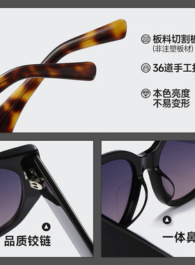 2026新款大框猫眼偏光墨镜女高级感防紫外线防晒太阳眼镜近视3209