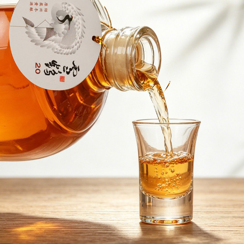 绍兴产黄酒 二十年陈本色花雕原酒无焦糖色1.5L3斤坛装糯米加饭酒 斤黄实拍商品图