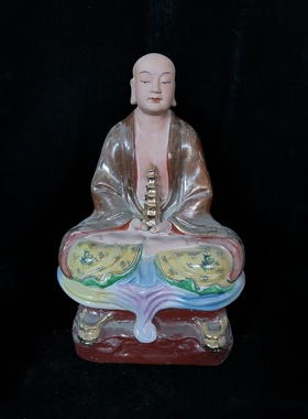 儒释道陶瓷像中式人物工艺品摆件孔子老子佛祖三教神像释迦牟尼佛
