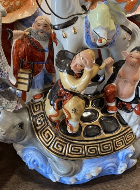 景德镇陶瓷器通天河雕塑中国古代神话西游记取经人物佛像装饰摆件