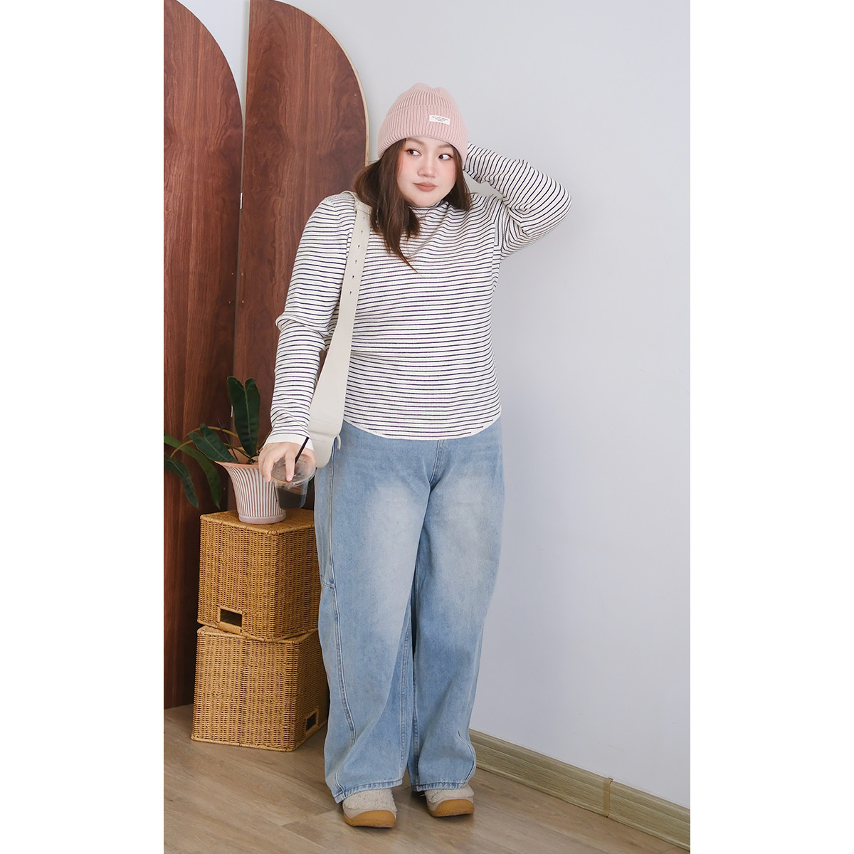 zooobaby11.26晚八点 韩系条纹纯色长袖T恤宽松小圆领休闲百搭,淘宝优惠券,粉丝福利购,淘宝优惠卷