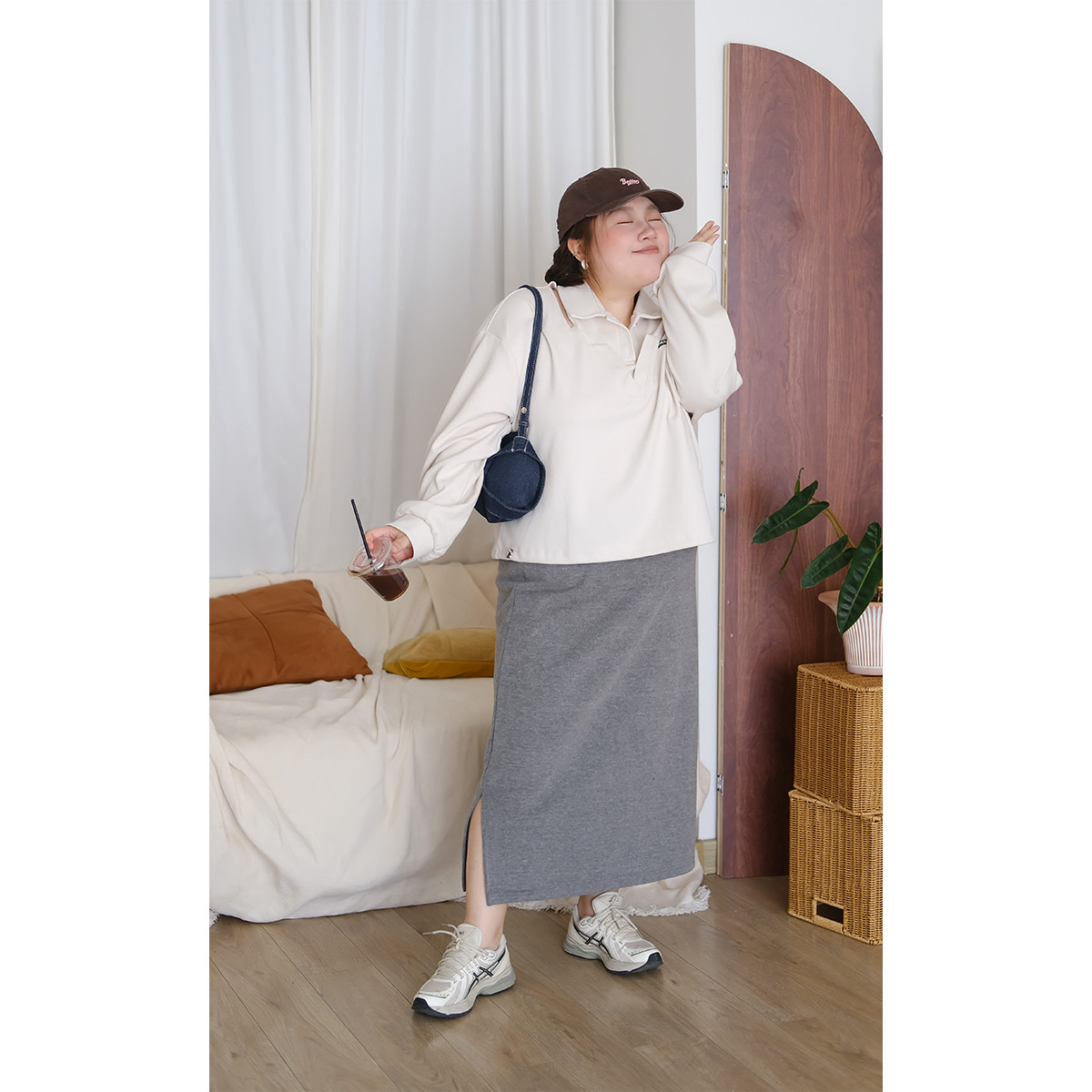 08/28晚八点 纯色开衩直筒高腰半裙中长款半身裙,淘宝优惠券,粉丝福利购,淘宝优惠卷