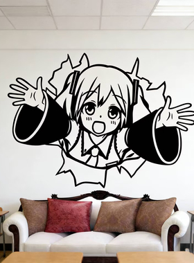 初音未来防水二次元机箱墙贴