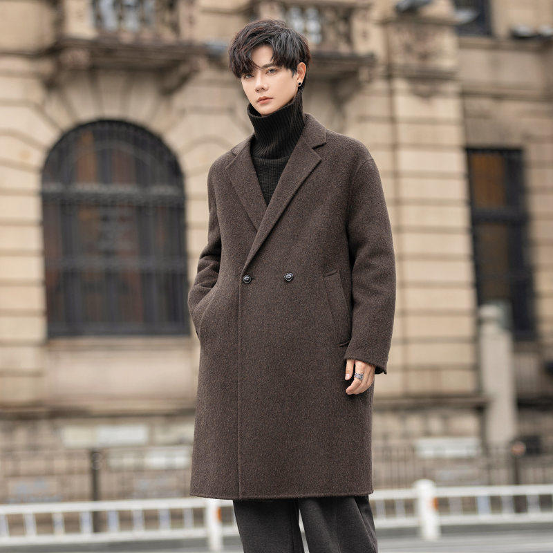 双面绒羊毛大衣男士2025新款秋冬季加厚中长款风衣呢子外套高级感,淘宝优惠券,粉丝福利购,淘宝优惠卷