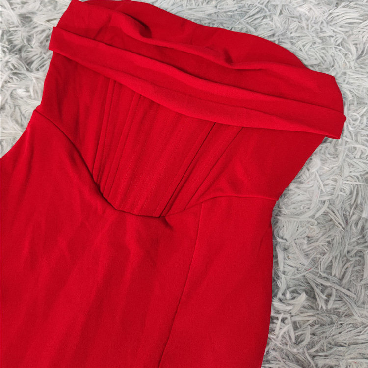 欧洲站LU家高端裹胸性感露背抹胸式鱼骨开叉礼服长裙年会派对晚装,淘宝优惠券,粉丝福利购,淘宝优惠卷