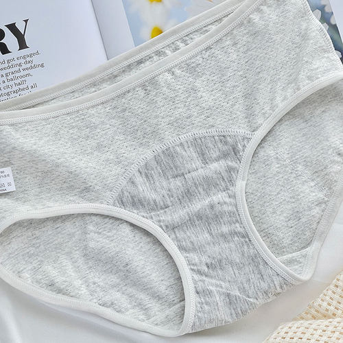 少女孩月经期生理内裤纯棉女童初高中学生例假防漏安全大姨妈裤 - 图2