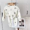 Autumn children's autumn clothes and autumn trousers baby underwear baby long-sleeved class A pure cotton boys and girls cotton wool home clothes set
