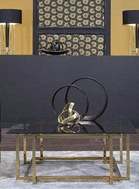 美国进口轻奢缠绕铝结雕塑摆件