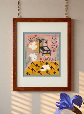 木吉椅畔】客厅沙发背景墙装饰画法式中古风高级感挂画餐厅卧室画