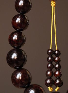 带金星10mm-20mm持珠小叶紫檀约61.7g手串木简约盘玩文玩念珠送礼