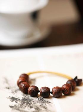 海黄原创 予凡 12x13mm 8颗重11g手串木简约盘玩文玩念珠送礼饰品