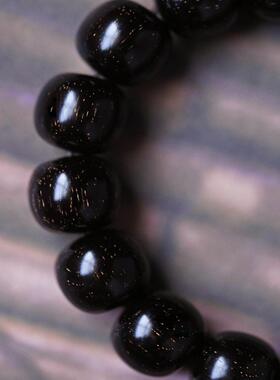 小叶紫檀 满金星 13x14mm 约31g 手串木简约盘玩文玩念珠送礼