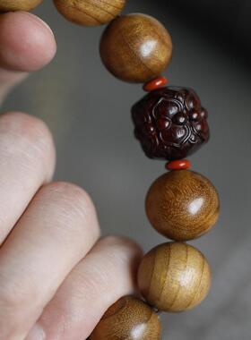 金丝楠木多芷18mm 12颗 手串木简约盘玩文玩念珠送礼