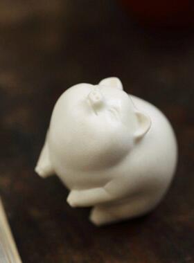 鹿角原创诸事顺利摆件手工雕刻禅意生日礼物文玩客厅桌面摆件