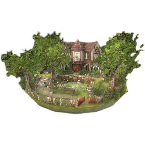 blender欧美复古屋子院落园林树花场景花园3D三维模型文件下载986 - 图3