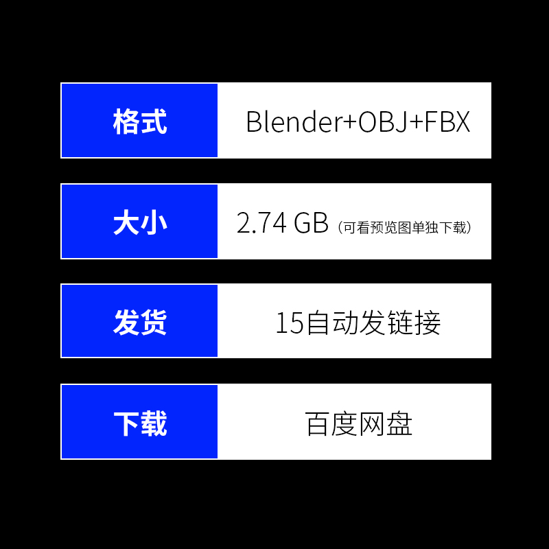 卡通房间卧室书房场景素材3D模型文件下载客厅Q版源文件blender30-图2