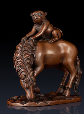 紫铜马上封侯家居饰品马上封侯工艺品紫铜办公室装饰品摆设马礼品