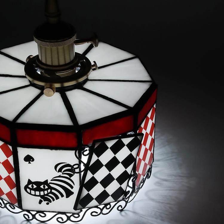 [爱丽丝梦游仙镜] 美式儿童房吊灯复古玻璃可爱卡通卧室床头灯具,淘宝优惠券,粉丝福利购,淘宝优惠卷