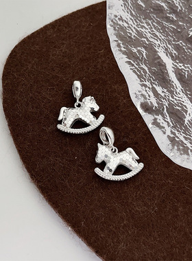 925银木马吊坠轻奢小众锁骨链