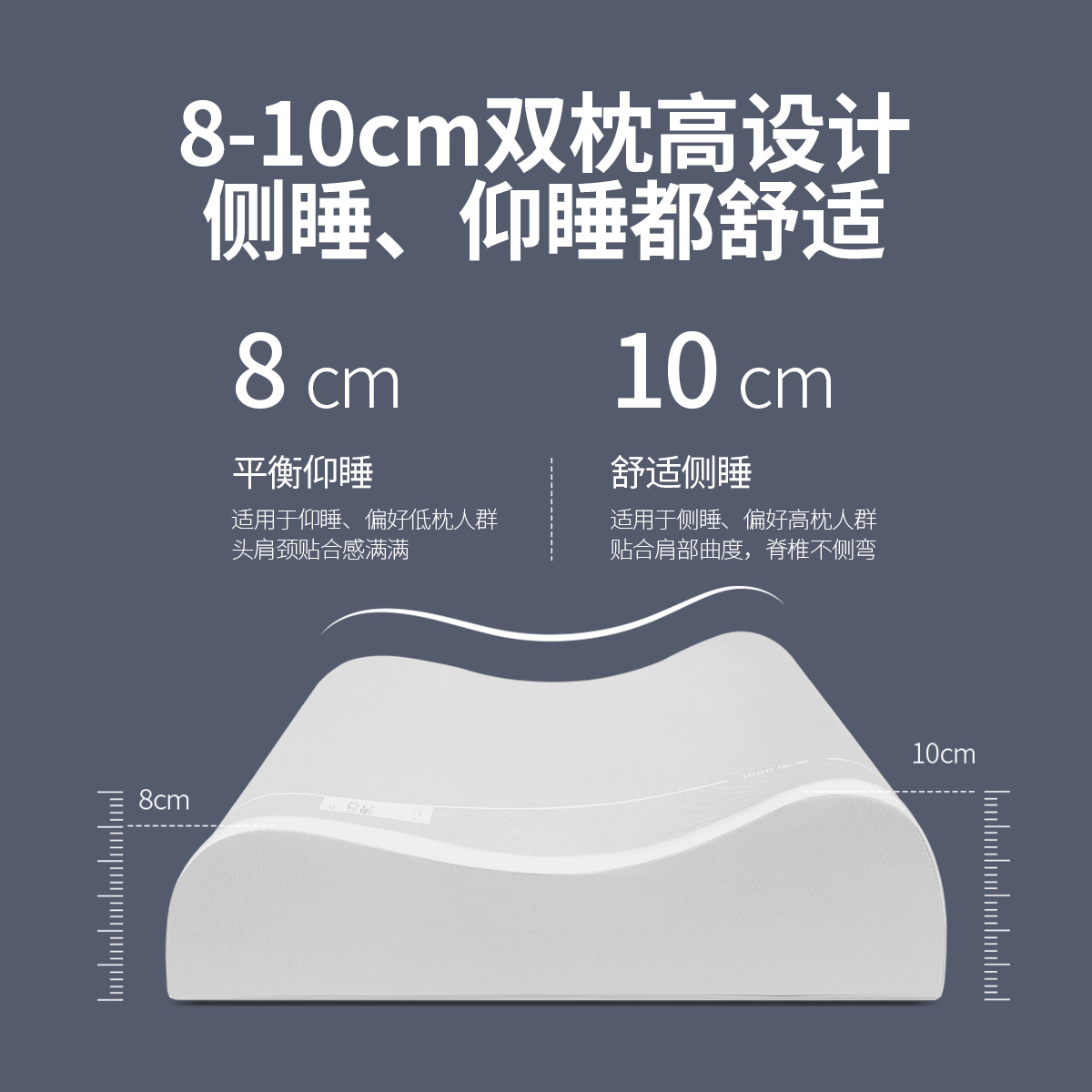 佳奥修复颈椎专用枕头慢回弹护颈枕助睡眠记忆枕成人保健防落枕