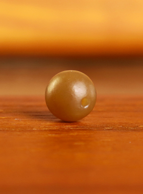 远廷 和田玉且末糖散珠单颗黄糖麦芽糖哑光羊脂玉配饰配珠圆珠