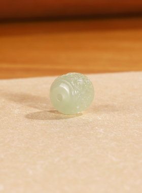 天然和田玉回纹桶珠精工散珠