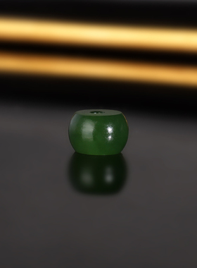 天然俄料碧玉隔珠 191号 直径9.4x6mm 哑光精工和田玉配珠散珠