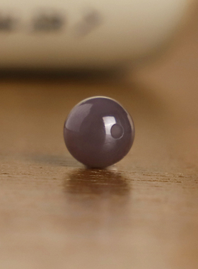 远新疆和田玉烟紫单珠散珠配饰