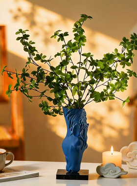 新中式创意马头花瓶客厅摆件送礼