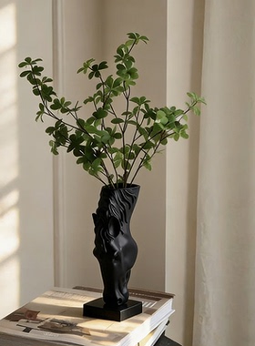 新中式抽象饮水马头花瓶摆件客厅装饰品个性创意艺术摆设桌面装饰