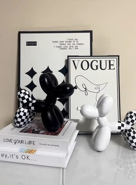 北欧轻奢高档电镀气球狗摆件