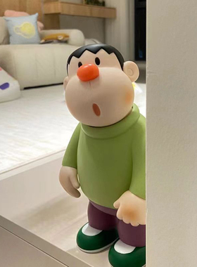 网红歪头胖虎玄关摆件卡通潮玩