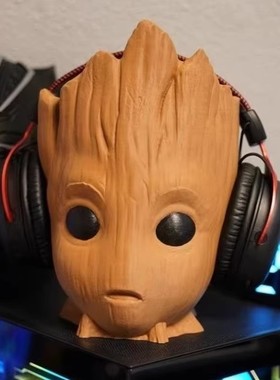 创意格鲁特漫威周边耳机支架摆件